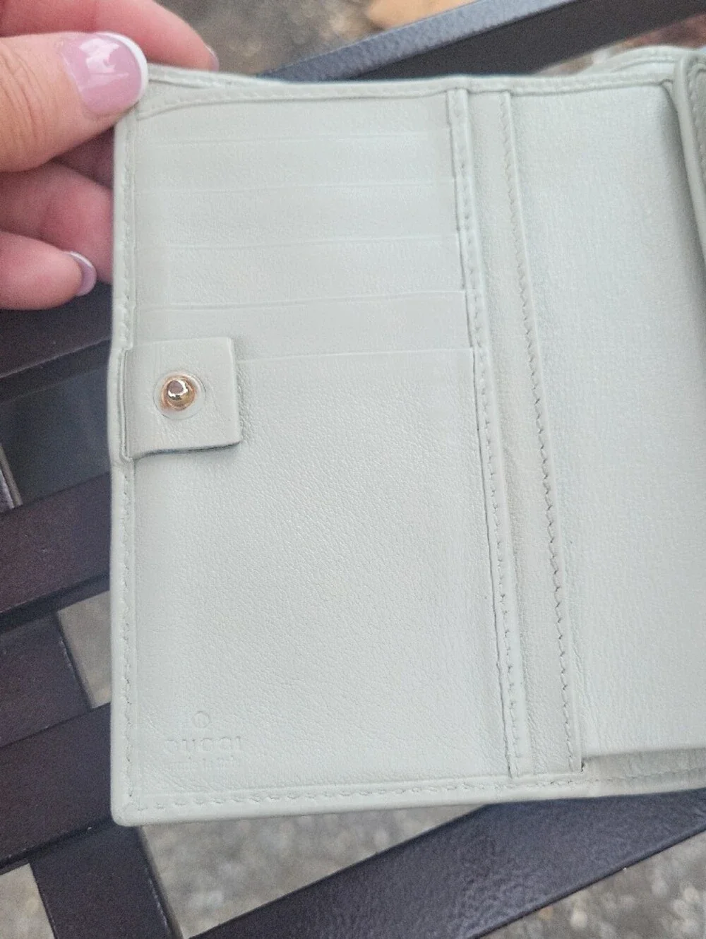 Gucci Embossed GG Leather Wallet with Gold Plaque - Picture 15 of 16
